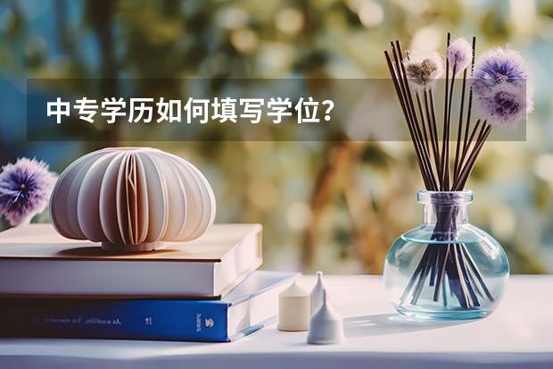中专学历如何填写学位？