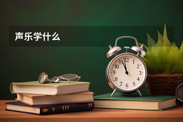 声乐学什么