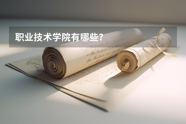 职业技术学院有哪些?