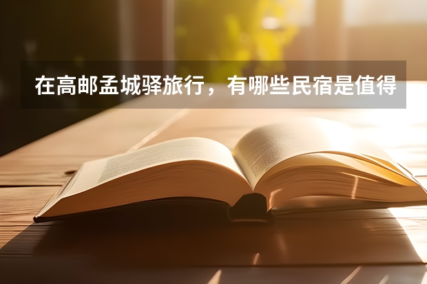 在高邮孟城驿旅行，有哪些民宿是值得推荐的？