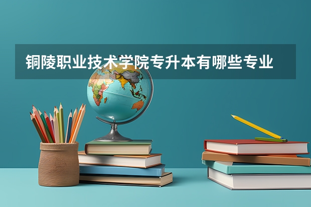 铜陵职业技术学院专升本有哪些专业