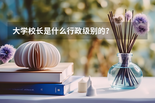 大学校长是什么行政级别的?