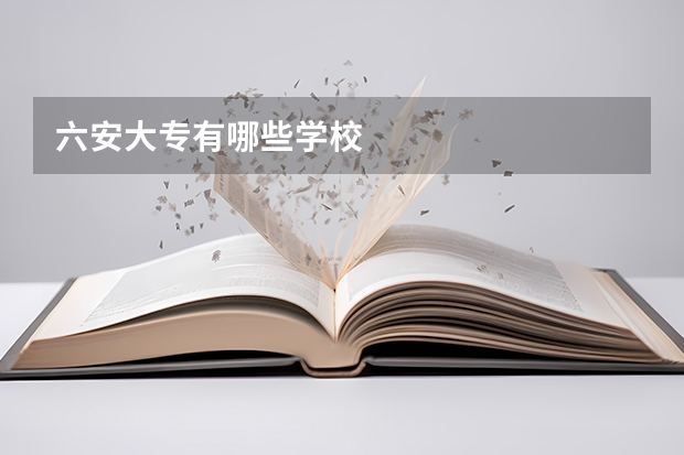 六安大专有哪些学校