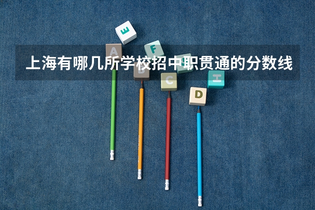 上海有哪几所学校招中职贯通的分数线多少