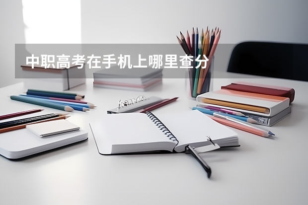 中职高考在手机上哪里查分