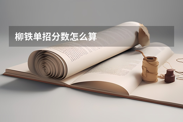 柳铁单招分数怎么算