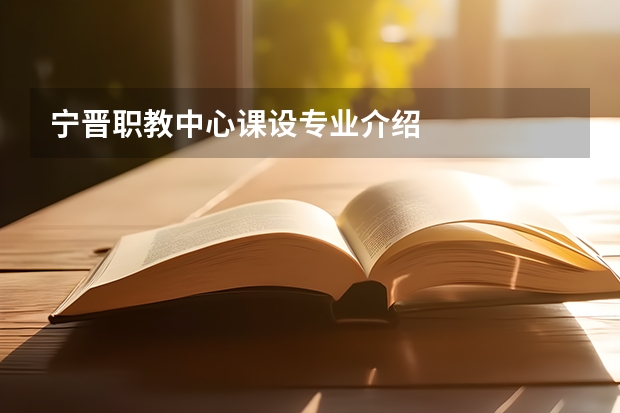 宁晋职教中心课设专业介绍