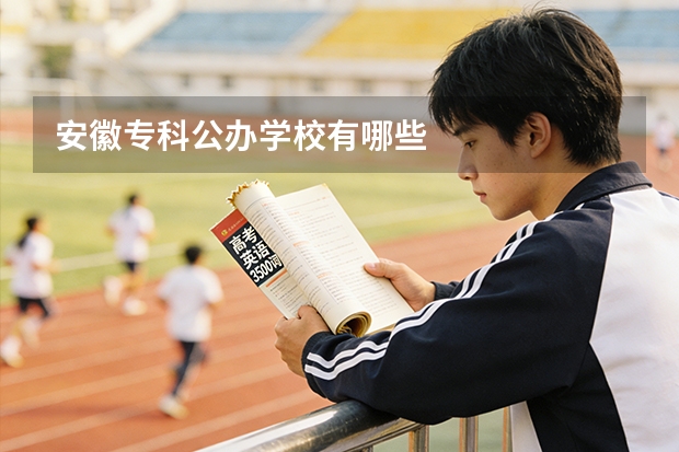 安徽专科公办学校有哪些