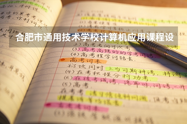 合肥市通用技术学校计算机应用课程设置与专业能力要求