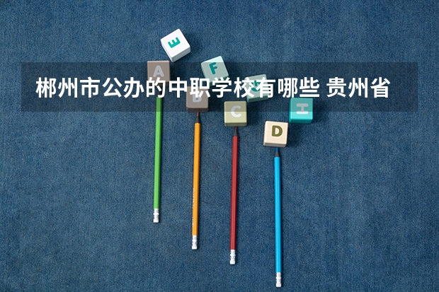 郴州市公办的中职学校有哪些 贵州省公办中职学校有哪些