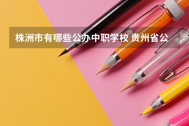 株洲市有哪些公办中职学校 贵州省公办中职学校排名