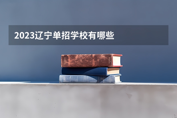 2023辽宁单招学校有哪些