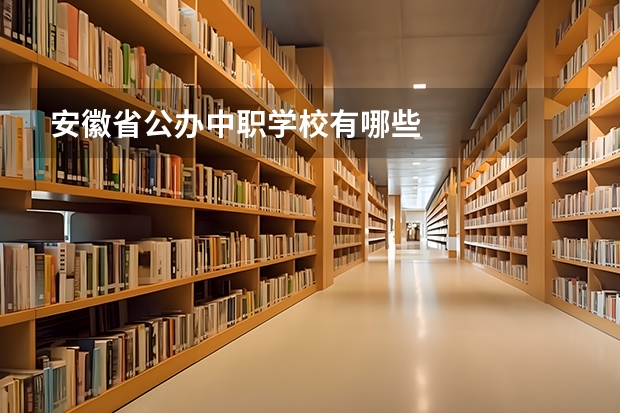 安徽省公办中职学校有哪些