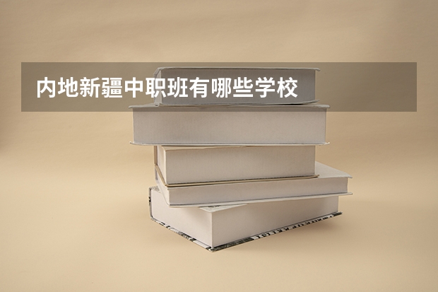 内地新疆中职班有哪些学校