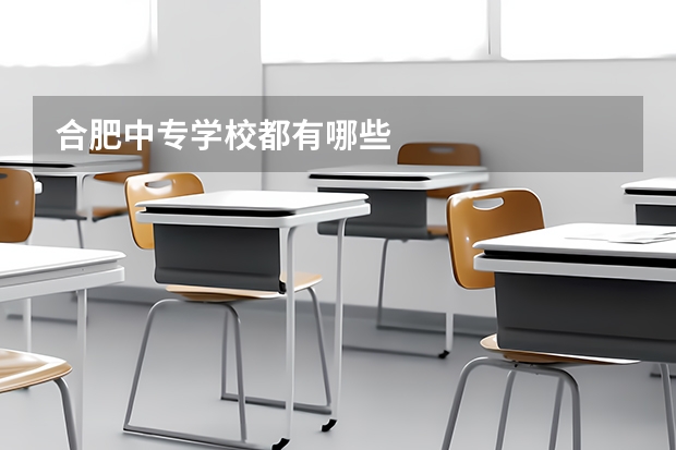 合肥中专学校都有哪些