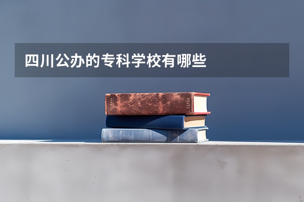 四川公办的专科学校有哪些